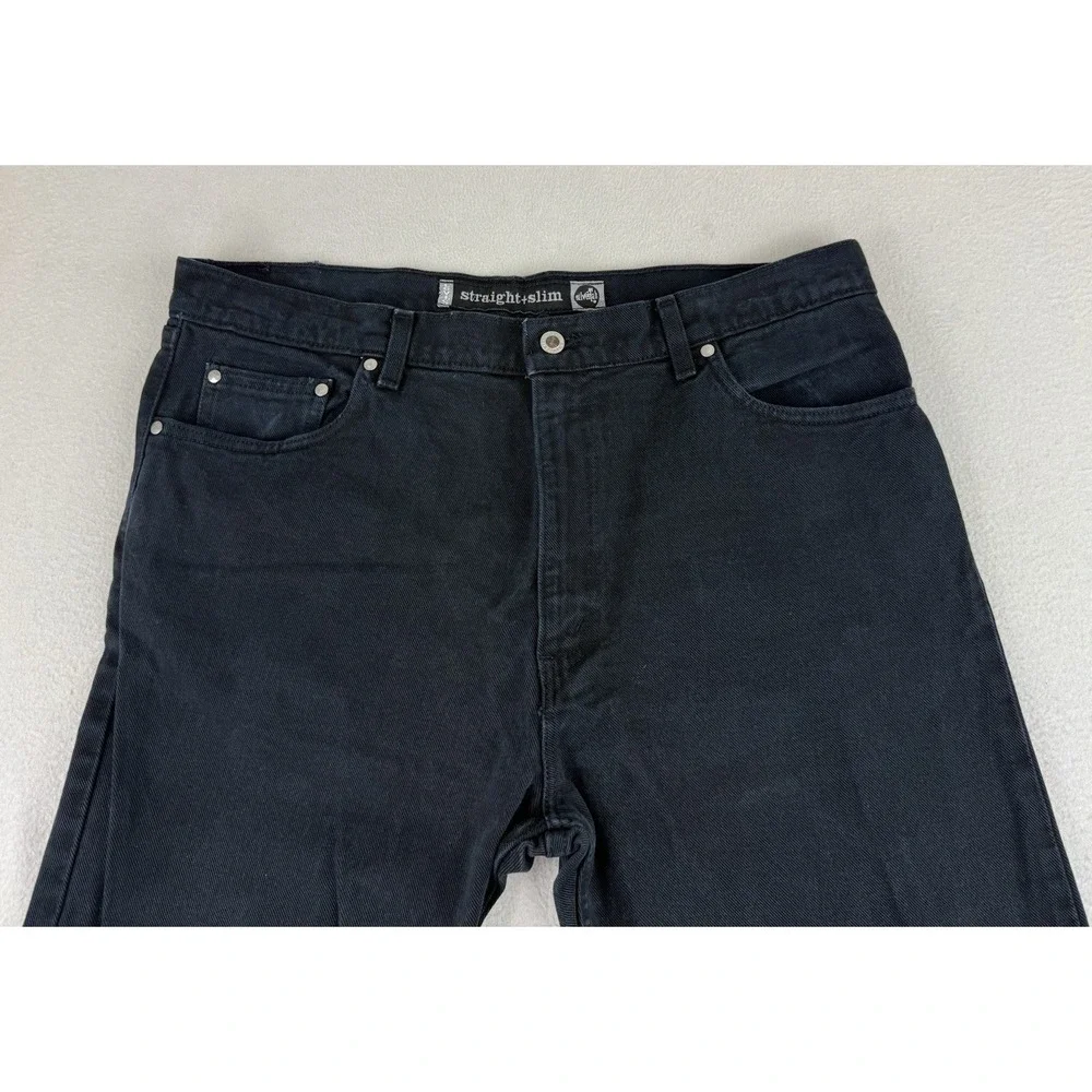 VTG Levi's Straight Slim Silvertab Dark Blue Jeans 38x36 1998 Skateboard Hip Hop